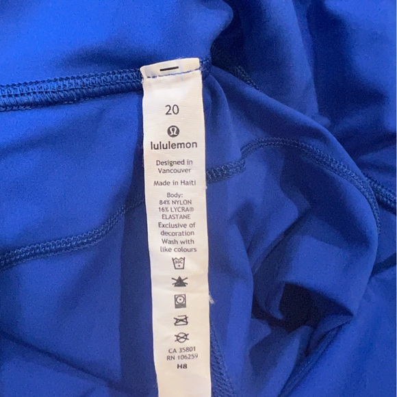 Lululemon fast and free high rise tight 25” cobalt blue EUC leggings gym bold - Picture 6 of 11